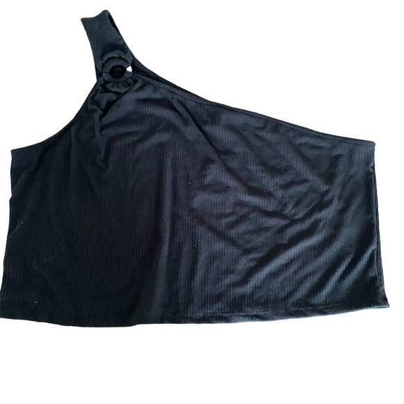 Love Fire One Shoulder Crop Top Junior Size 2X - Picture 1 of 9